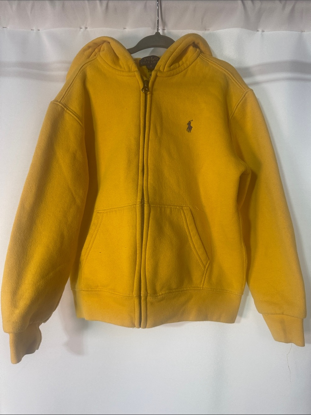 Ralph Lauren Yellow Full-Zip Hooded Sweatshirt - Kids